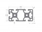 Preview: Aluminum profile 80x40 slightly groove 8 I-type 1N